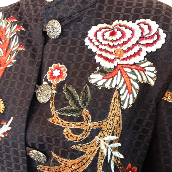 Draper's and Damon's Brown Embroidered Jacket - Picture 2 of 8